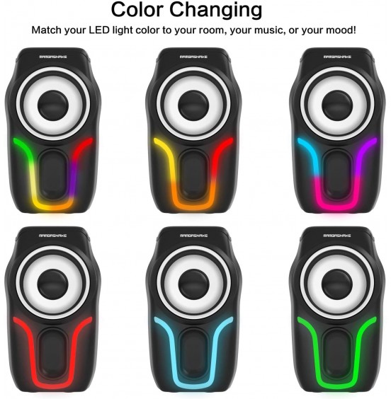 Computer Speakers,2.0 Stereo Volume Control Gaming Speakers with Surround Sound,6 RGB LED Backlit Effect,USB Powered Wired Laptop Speakers with 3.5mm for Desktop Computer/PC/Laptops(White) Computer Speakers,2.0 Stereo Volume Control Gaming Speakers with Surround Sound,6 RGB LED Backlit Effect,USB Powered Wired Laptop Speakers with 3.5mm for Desktop Computer/PC/Laptops(White)